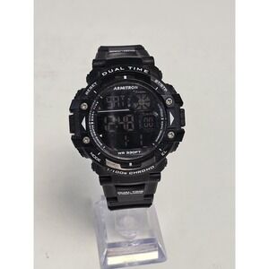 ARMITRON 330ft WATCH FOR MEN BLACK CAMOUFLAGE PRO SPORT CHRONO MD13284
